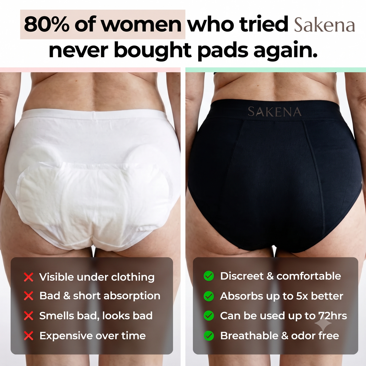Sakena Signature Leakproof Underwear (3-Pack)